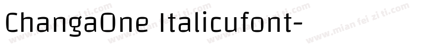 ChangaOne Italicufont字体转换